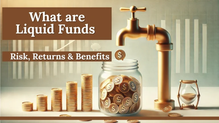 A clean, modern, landscape-format illustration representing the concept of liquid fund investment