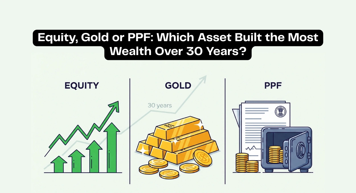 Equity vs Gold vs PPF: Best Asset for Wealth Creation Based on 30-Year Data